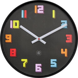 NeXtime Ceas de perete Bit 35 cm negru-colorat (7372ZW)