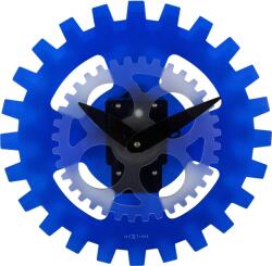 NeXtime Ceas de perete Moving Gears albastru (3241BL)