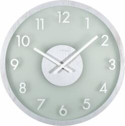 NeXtime Ceas de perete Frosted Wood alb (3205WI)