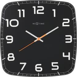 NeXtime Ceas de perete Classy Square negru (8816zw)