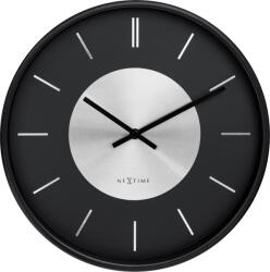 NeXtime Ceas de perete Retro II negru-argintiu (3535ZW)