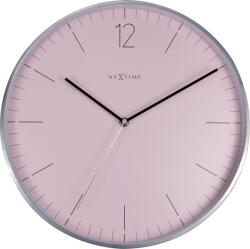 NeXtime Ceas de perete Essential Silver roz (3254RZ)
