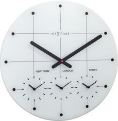 NeXtime Ceas de perete Big City 43 cm alb (8197WI)