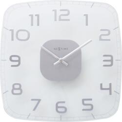 NeXtime Ceas de perete Classy Square alb-argintiu (8816TR)
