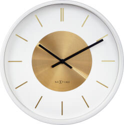 NeXtime Ceas de perete Retro II alb-auriu (3535WI)