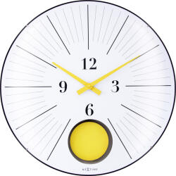 NeXtime Ceas de perete Duomo 50 Pendulum galben (3541YL)