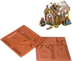 Silikomart Forme pentru produse de patiserie Hsh 01 Home Sweet Home cabană de turtă dulce (25.601.00.0068)