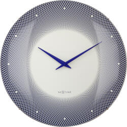 NeXtime Ceas de perete Deep 50 albastru-alb (3315BL)
