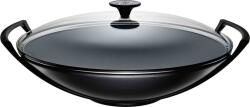 Le Creuset Wok Tradition Collection 36 cm negru cu capac de sticlă (25304360000460)