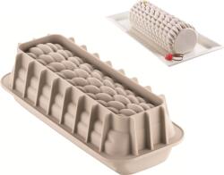 Silikomart Formă pentru produse de patiserie Buche Quenelle de silicon (20.434.13.0065)