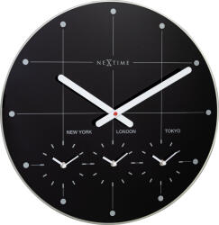 NeXtime Ceas de perete Big City 43 cm negru (8197ZW)