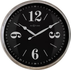 NeXtime Ceas de perete Classic 39 cm negru-argintiu (3290ZI)