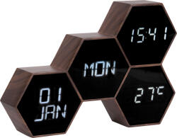 Karlsson Ceas deșteptător Six In The Mix de culoarea lemnului (KA5805WD)