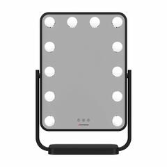 Humanas HS-HM01 Sminktükör LED világítással, fekete (HS2590)