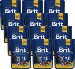 Brit Premium Cat pentru pisici adulte cu pui și curcan 12x100g