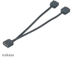 Akasa Addressable RGB LED elosztó kábel 12cm (AK-CBLD08-12BK) (AK-CBLD08-12BK)