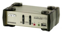 ATEN KVM Switch 2PC USB/AUDIO + kábelkészlet (CS1732B)