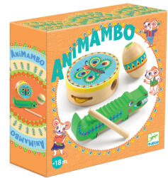 DJECO Hangszer szett - Csörgődob, csörgő, guiro - Set of percussions: tambourine, maracas, guiro - DJ06031 - Animambo