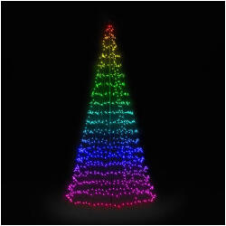 Twinkly Kültéri Kifeszíthető izzósor 750 LED izzóval, RGB+W színhatású, 4 méter magas (TWP750SPP_BEU)
