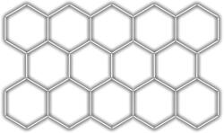 Escape6 komplett LED hatszögletű lámpatest fehér 6500 K, 14 elem 420 × 238 cm (HXG-44-set014-6.5)