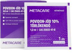Taizhou Runmei Sanitary Products Co. , Ltd METACARE povidon-jód 10% törlőkendő - 60 x 120 mm - 50 db - 60 ml - 1 doboz