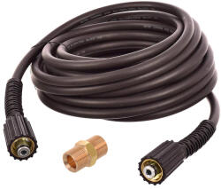  15 m magasnyomású tömlő Karcher magasnyomású mosóhoz + M22 x M22 hosszabbító adapter