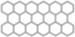 Escape6 komplett LED hatszögletű lámpatest fehér 6500 K, 17 elem 504 × 238 cm, 17 elem 504 × 238 cm (HXG-44-set017-6.5)