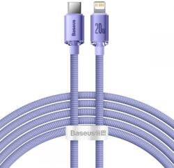 Baseus Cablu pentru incarcare si transfer de date Baseus Crystal Shine, USB Type-C/Lightning, 20W, 2m, Mov (6932172602796)
