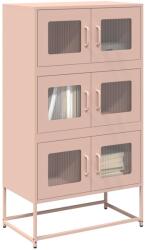 vidaXL Highboard rózsaszín 68x39x123 cm Acél (853351)