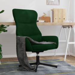 vidaXL sötétzöld bársony pihenőfotel (341110) - vidaxl