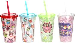Horecano CN-Акрилна чаша със сламка 500ml. ДЕКОР 4 (0193683) (0193683)