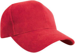 Result Headwear Unisex felnőtt Pro Style nehéz pamut sapka vörös