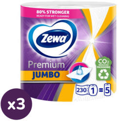 Zewa Premium Jumbo 3 rétegű papírtörlő 3x1 tekercs (3x230 lap)