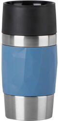 emsa TRAVEL MUG Compact thermal mug (blue/stainless steel, 0.3 liters, screw cap) (N2160200) - pcone