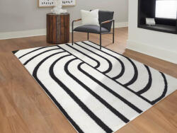  MORTY bézs-fekete geometrikus mintás szőnyeg Méret: 160x220 cm (DW85656/1D)