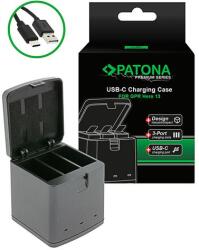Patona Premium hármas töltős töltődoboz GoPro Hero 13-hoz USB-C kábellel (PT-4243)