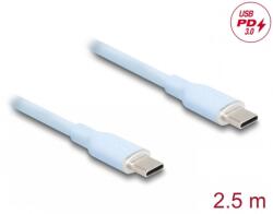 Delock Cablu USB 2.0 type C la USB type C T-T PD 3.0 60W 2.5m Blue, Delock 81235 (81235)