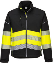 Portwest PW375BKYL Portwest PW3 Hi-Vis Class 1 Softshell kabát (PW375BKYL)