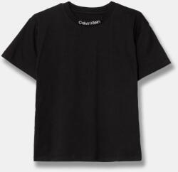 Calvin Klein gyerek pamut póló 0 fekete, sima, IB0IB02353 - fekete 164