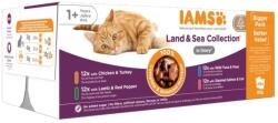 Iams Delights Land & sea Multipack Szószban nedves macskatáp 48x85g