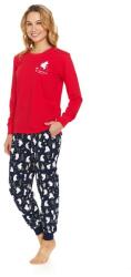 DN Nightwear Lucky hosszú női pizsama, piros, L