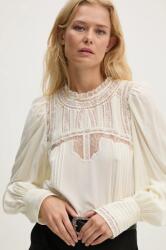 Zadig&Voltaire selyemblúz bézs, sima, WWSH00585 - bézs M