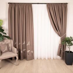  Set 2 draperii maro, Hiko Deluxe Collection, Birds, cu rejansa (100005517)