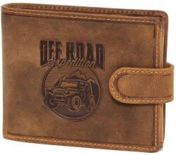 GreenDeed autó mintás barna férfi bőr pénztárca (OFFR1021/T BROWN)