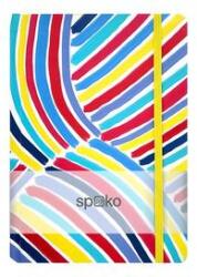 Spoko Jegyzetfüzet vonalas SPOKO A/5 96 lapos gumis keményfedeles kék ecset (S081510503) - irodaszer