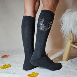 Aura Via Női köves cicás térdzokni 38-41 81278