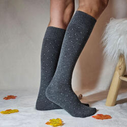 Aura Via Női pöttyös térdzokni 38-41, Mályva 81237