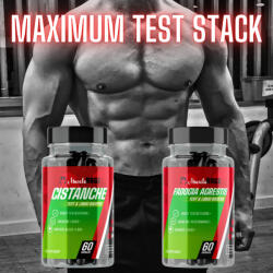 Muscle Rage MAXIMUM TEST STACK - Extrém Tesztoszteron Fokozó Csomag - Fadogia + Cistanche - 120 Kapszula - Muscle Rage