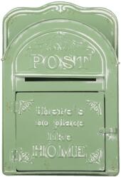 Clayre & Eef Cutie postala de perete din metal verde 26 cm x 9 cm x 39 h (6Y4243deco)