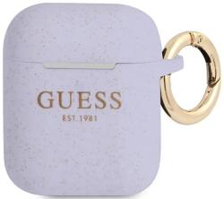 Guess Ghici GUA2SGGEU AirPods acoperă violet Silicon Glitter (GUA2SGGEU)